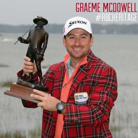 Graeme McDowell leo lên hạng 8 thế giới sau chiến thắng RBC Heritage. Ảnh: PGA Tour