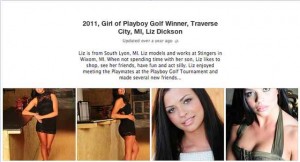 Liz Dickson đoạt danh hiệu Người Mẫu Golf 2011 của Playboy. Ảnh: Facebook