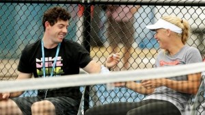 McIllroy và Wozniacki hạnh phúc bên nhau tại giải Brisbane International. Hình chụp: Mark Calleja/ News Limited